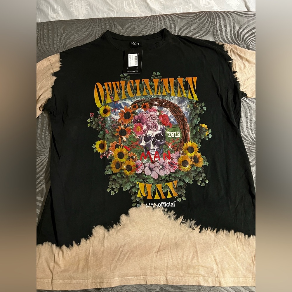 Boohooman floral tee